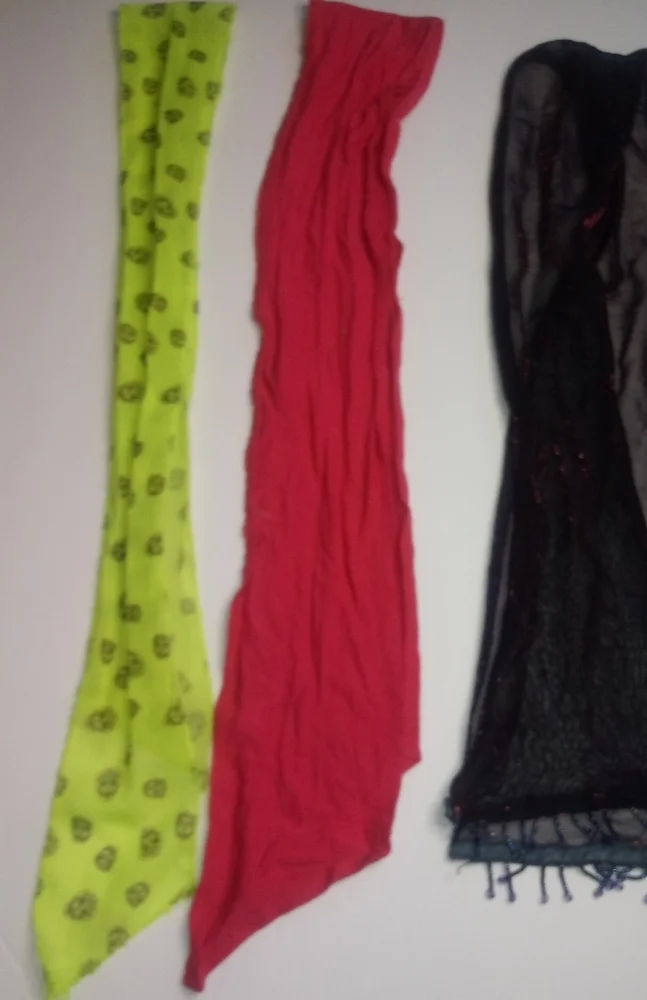 Set of 3 children's fabric waist tie belts